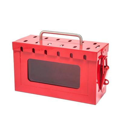 China Red Steel Portable Industrial Installation Safety Lockout Tagout Tool Box Station for sale