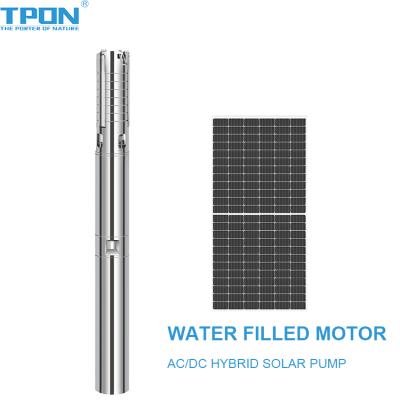 China High Efficiency Water Pump Solar Submersible Water Filled Motor Set With Built-in Controller for sale