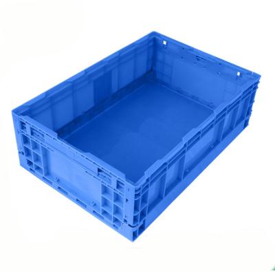 China 650*435*210mm Large Folding Storage Box Car Storage PP Box Foldable Camping Blue Auto Folding Box for sale