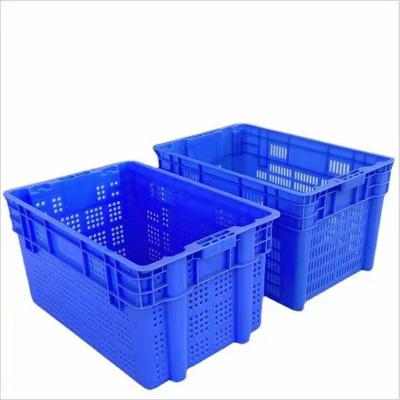 China Stackable Stackable Warehouse Available To Rack HDPE Large Stackable Plastic Fruit Storage Crates for sale