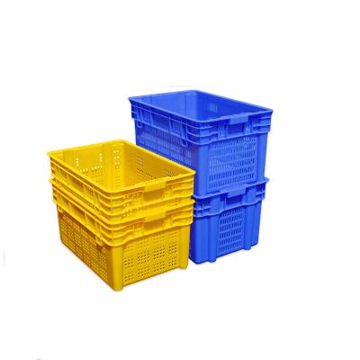 China 600*400*310MM Large Heavy Duty Plastic HDPE Fruit and Vegetable Crate Factory Direct Selling Stackable Stackable for sale