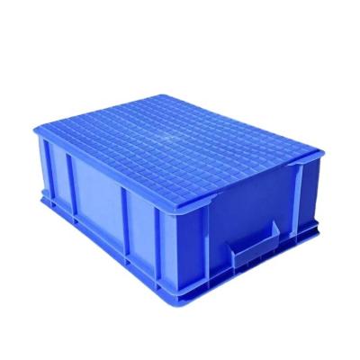 China Gray Vegetable Packing Solid Color Durable Blue Wall Storage Transport Use Plastic Pallet Box for sale