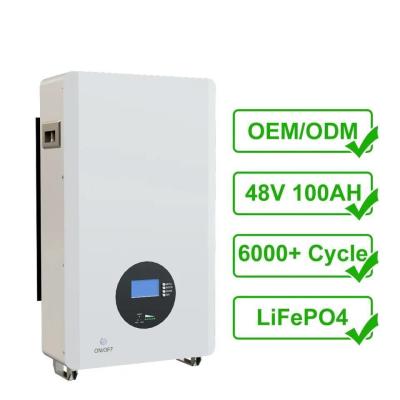 China Veelzijdige 48v 5kwh 10kwh 100ah 200ah zonne-energie opslagbatterij voor Home Power Wall Te koop