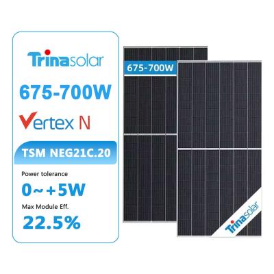 China TS4* Conector 670W 700W Trina Painéis Solares Energia Pv Modulos Panneau Solaire Para Casa à venda