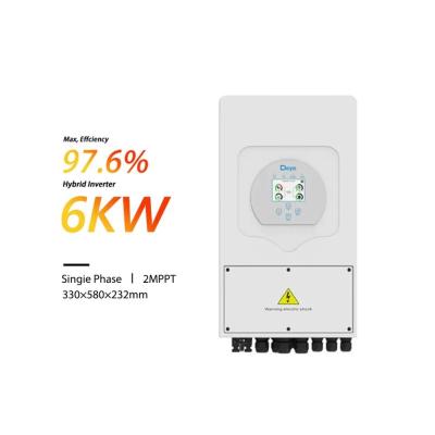 中国 Deye SUN-5K-SG03LP1-EU ハイブリッドソーラーインバーター 3.6KW 5KW 6KW EU ストック保護 IP65 販売のため