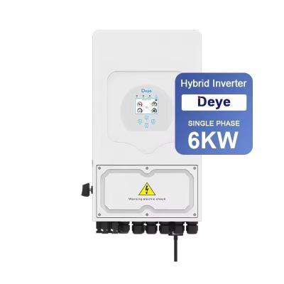 China Deye 6kw Inverter SUN-6K-SG03LP1-EU Single Phase EU Version with and IP65 Protection for sale