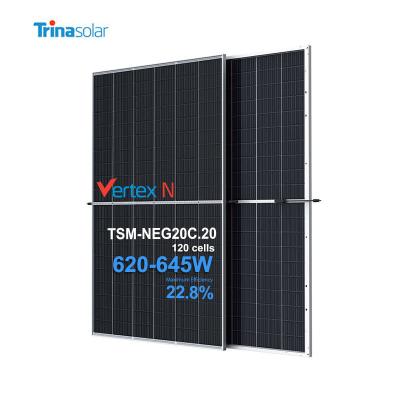 China Trina N Typ Vertex Solarmodul Photovoltaikmodul Solaranlagen 620W 625W 630W 635W 640W 645W zu verkaufen