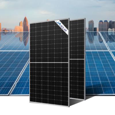 China JA Paneles solares de 590W Paneles solares de media célula 595W 600W 605W 610W 615W Bifacial de tipo N en venta