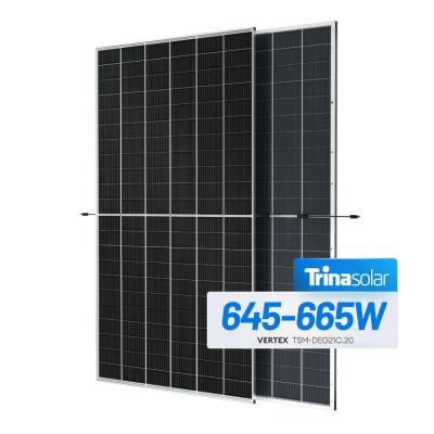 China 210mm Solar Panels 645W 650W 655W 660W 665W 670W for Solar System HighTarmission Glass for sale