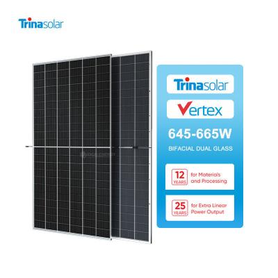 China IP68 Rated Junction Box Solar Energy Products Trina Solar Tier 1 645W 650W 655W 660W 665W for sale