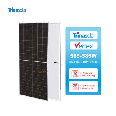 China Trina N Type Mono Perc Half Cut Solar Panels 565W 570W 575W 580W 585W with 3.2 mm Glass for sale