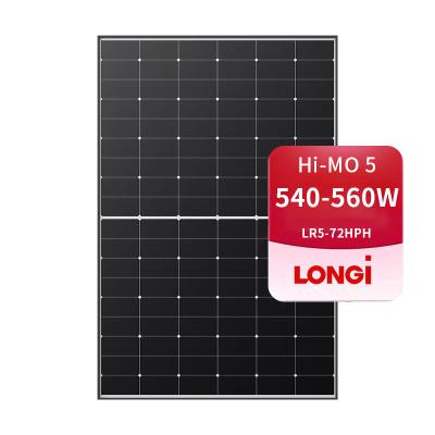 Chine Efficacité du panneau 21,7% Panneaux solaires LONGi Hi-Mo 5 Tier 1 545w 560w 500w avec cadre argenté à vendre