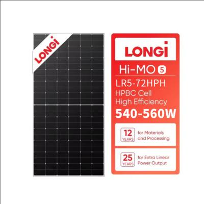 China LR5 72HPH 540W 545W 555w 560w 144 Perc Meia célula Monofacial painel solar Longi 550W à venda