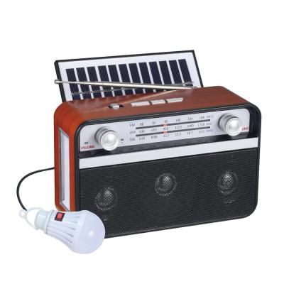 China New Outdoor Portable Solar Charging Am Fm Sw 3 Band AC/DC Radio Wireless Speaker Popular for sale
