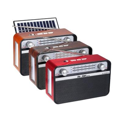 China Hot Sale China Factory Wireless Speaker Rechargeable Emergency Powerful Solar Panel Radio Light Portable Radio With Usb for sale