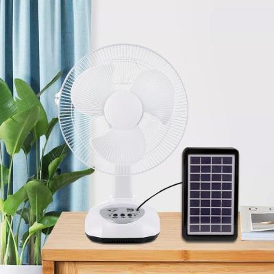 China Wholesale 12Inch Popular Customized Support Mini Ventilateur GDlighting Portable Rechargeable Table Fan Solar Charging Fan for sale
