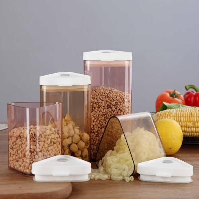 China Freshness Preservation Ready To Ship Reusable Rectangle Food Grade Food Storage Container Containers Airtight Plastic Sealed Cookies Airtight for sale