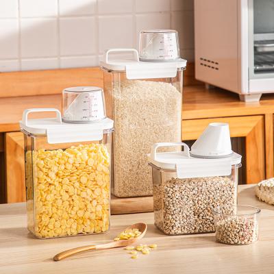 China Freshness Preservation Customized Eco - Friendly Kitchen Seal Jar Set Cereal Storage Container for sale