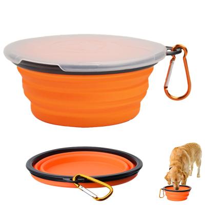 China Premium Food Grade Silicone Sturdy Lightweight Safe Leak Proof Portable Travel Water Bowl For Small Medium Dogs Cats. for sale