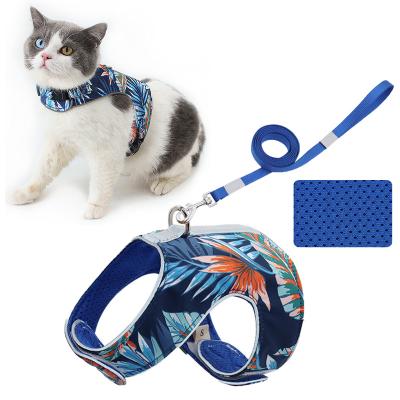 China Wholesale Fashionable Cat Dog Harness Thoughtful and Size Adjustive Kitten and Advance Set No Pull Pet Cat Dog Harness and Leash for sale