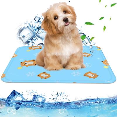 China Travel Summer Stored Foldable Pet Mat Waterproof Durable Dog Gel Cooling Cool Pad for sale