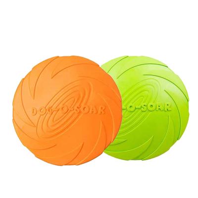 China Durable High Quality Colorful Throwing Discs Silicone Pet Toys Soft Silicone Dog Flying Discs for sale