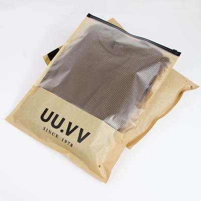 China Hot Sale Recycled Compound Clothing Materials Apparel Materials Clothing Zipper Plastic Bag Recycled Custom Zip Lock Bag for sale