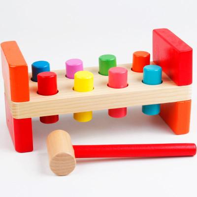 China The Hamster Game Board Educational Wooden Stacking Table Wooden Creative Children's Toys Building Block Percussion Game Fighting Toys for sale