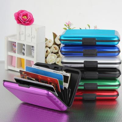 China Cheap Promotional Bulk Metal Box Cardcase Fashion Card Case Aluminum Bank Cards Aluminum Business Card Holder Anodizing Black for sale