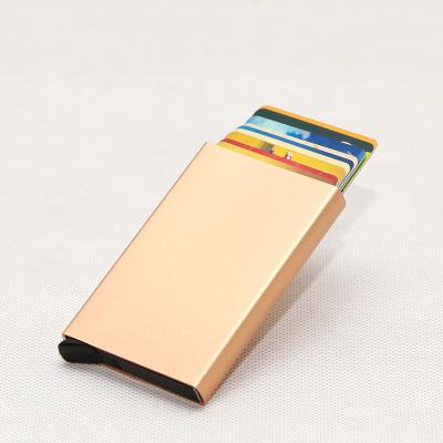 China Fashion Credit Card Holder RFID Blocking Noise Up Wallet Aluminum Security Cards Case For Man And Women Holds Cards for sale