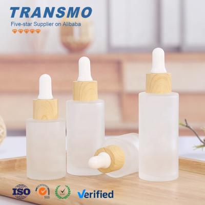 China OEM 30ml Custom Glass Dropper Bottle Square Cosmetic Pink Dropper Bottle 38ml Glass Dropper Bottle For Skin Care for sale