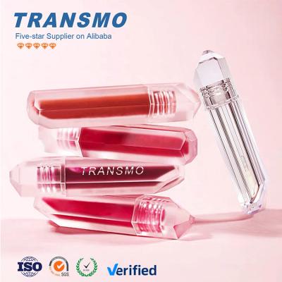 China Cosmetic Transparent Empty Biodegradable Lip Gloss Containers Unique Crystal Lip Gloss Containers Tube With Private Label for sale