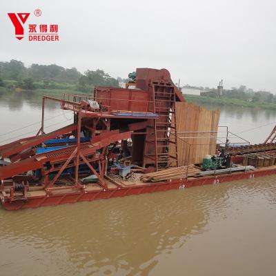 Cina energy & 2019 Mining China Made Big Deal Capacity 200 Cubic Meter Per Hour Hydraulic Chain Gold Dredger For Sale In Ecuador in vendita