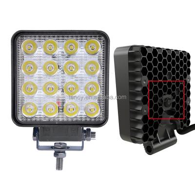 China PMMA 48W LED car truck trailer work light with IP67 switch worklight for sale