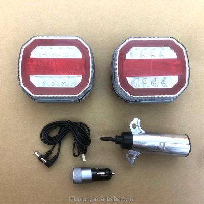 China Magnetic Wireless Trailer Rear Tow Light Kits, Led Dc12v 24v License Plate Light For Position/Steering/Brake/Relfector/Tail Indicator For Truck Trailer, Magnetic Wireless Trailer for sale