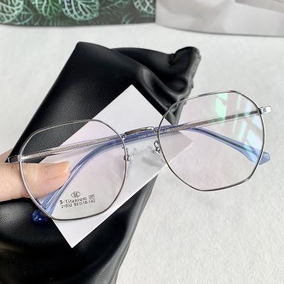 China Fashionable Classic High Quality Men Glasses Frames Retro Glasses Metal Frames Titanium Eyewear for sale