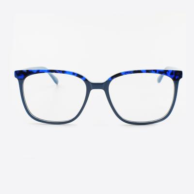 China Fashionable classic square acetate eyewear frames, thin acetate glass frames for women men for sale