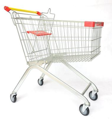 China Unfolding Supermarket 60L Shopping Trolley , Supermarket Trolleys , Trolley for sale