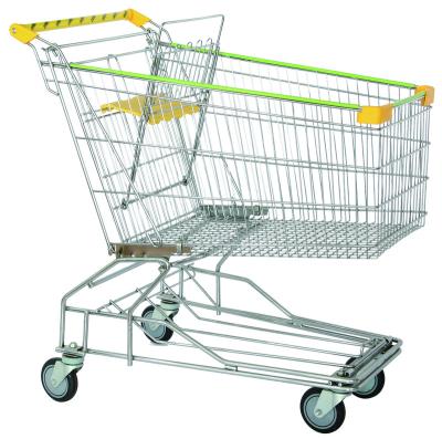 China Unveiling 2022 Supermarket Metal Trolley Hot Selling Large Size Store Shopping Trolley With Seat for sale