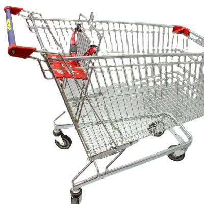 China Unveiling Manufacturer High Quality Supermarket Chinese Hand Push Trolley Shopping Trolley for sale