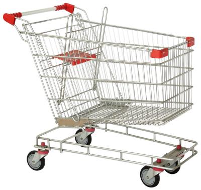 China Unfolding Steel Supermarket Anti Rust Shopping Trolley Shopping Cart for sale