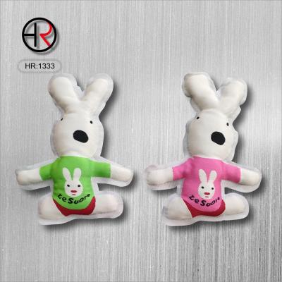 China Sustainable Fashion Garment Accessories Filled Rabbit Cotton Labels Factory Price High Density 3D Woven Label For Clothing for sale