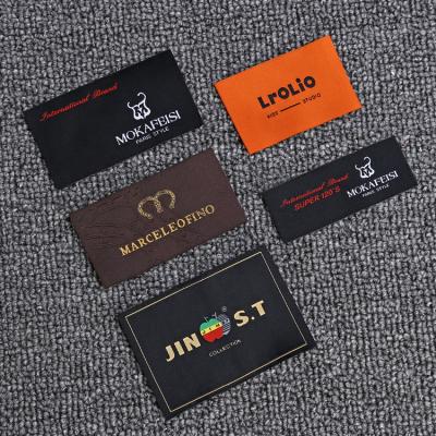 China Custom Woven Damask Garment Labels Factory Price Free Design Free Logo High Density Woven Neck Label For Clothing for sale