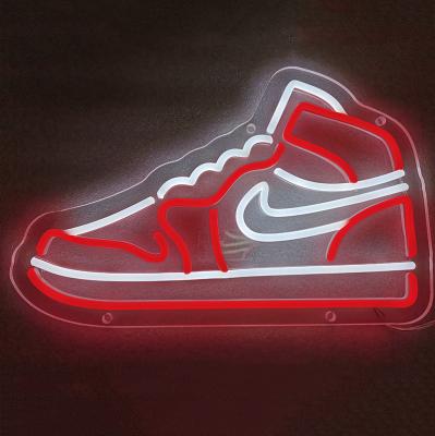 China New Arrived Hotel Sneakers Airmax AJ1 Customs Lead Neon Sign With Acrylic Clear Board for sale