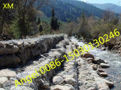 China Hete Ondergedompelde Gegalvaniseerde Gabion/PVC Met een laag bedekte Gabion-Doos/de Mandfabriek van Galfan Gabion Te koop