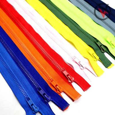 China Customized Durable 5# Zipper Triangle Teeth Closed / Open Resin Plastic Waterproof Zipper for sale