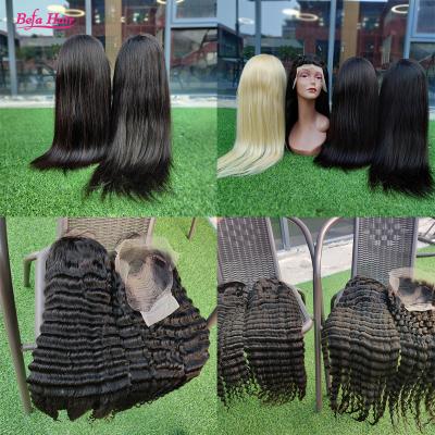 China Befa Wave Hair Straight Wigs 100% Virgin Hair Silky Straight Wholesale Bone Wave Hair Wig, 360 Lace Frontal Hair Wig for sale