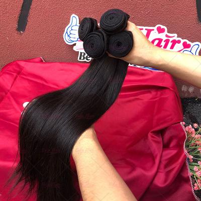 China Raw Unprocessed 100% Super Drawn Bone Mink Brazilian Virgin Human Hair Double Human Hair, 100% Virgin Human Hair Straight Rawcuticle Aligned Weave Hair for sale