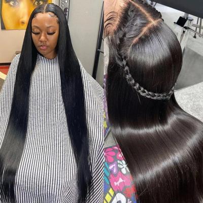 China Hot Selling Full End Cuticle Aligned Human Hair Unprocessed Virgin Brazilian Human Hair Hd Transparent Full Lace Wigs for sale