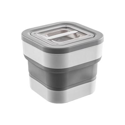 China Sustainable BPA Free High Quality Collapsible Pet Wheels Feeders Stainless Steel Food Storage Container for sale